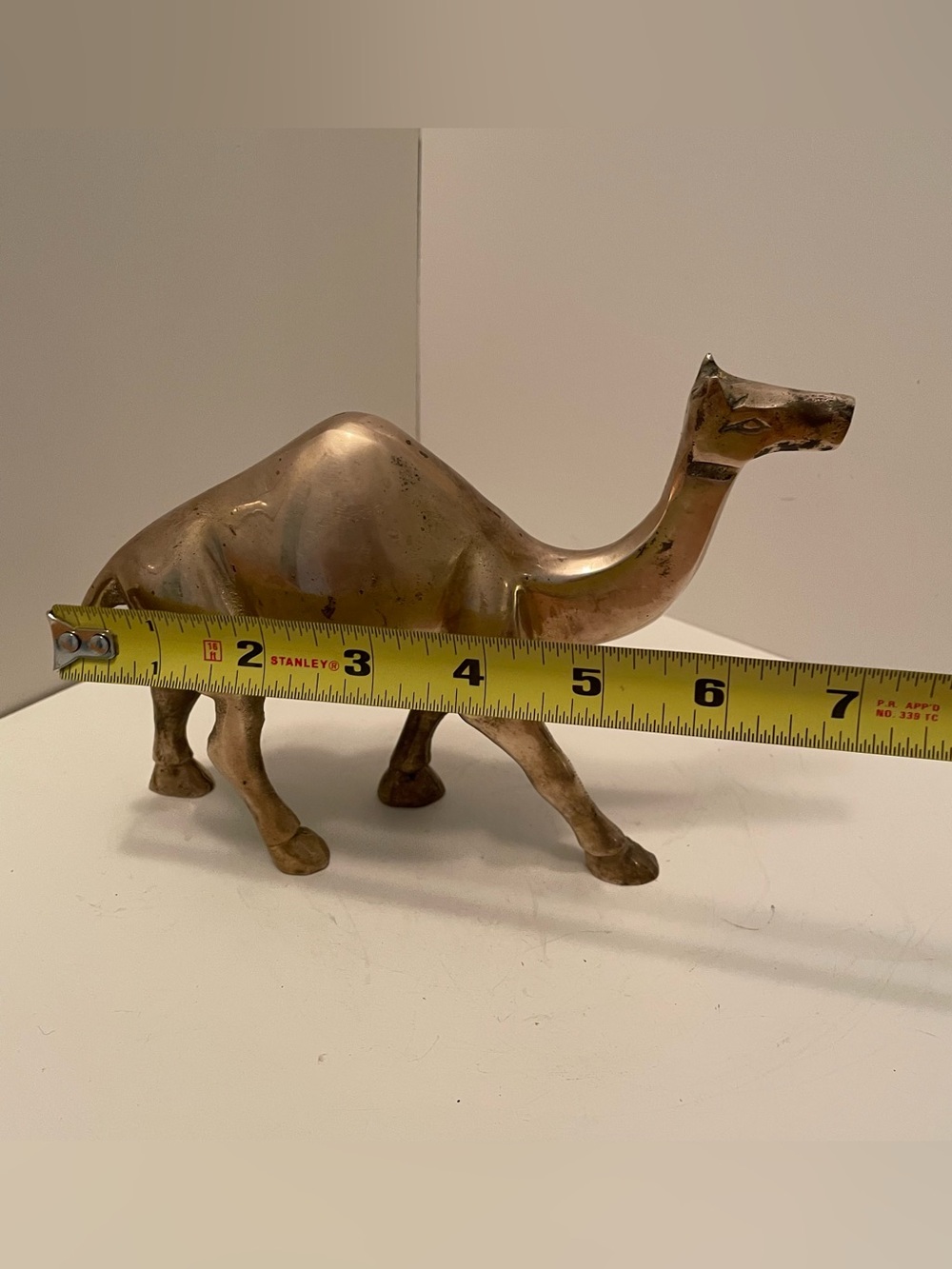Vintage Solid Brass Camel Figurine Dromedary Mid Century Modern Design - Picture 6 of 7